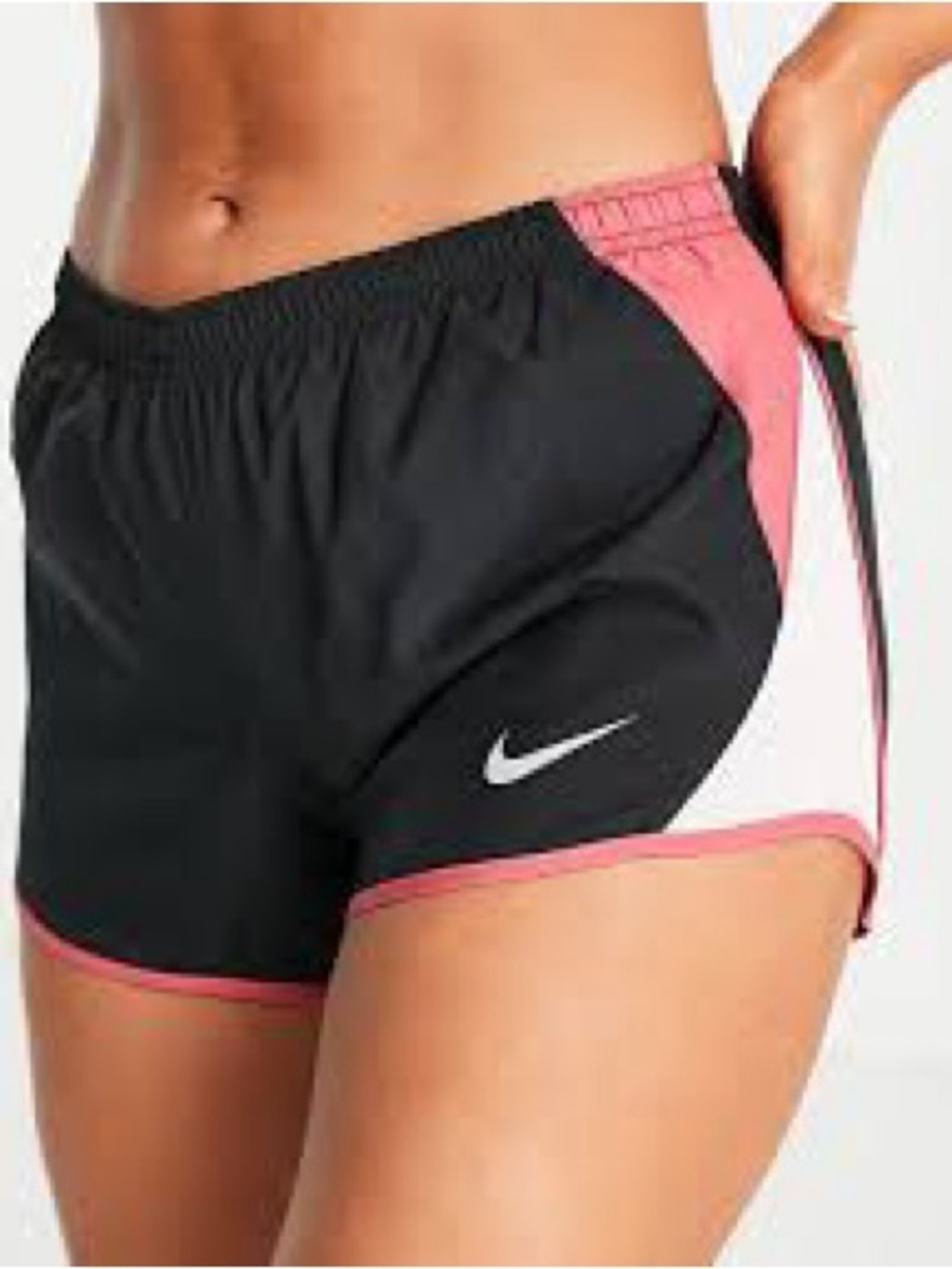 Nike Women's Black with Pink Trim Athletic Shorts